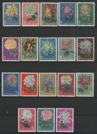 CHINA N° 1328 à 1345 (Scott 542 To 559) Neufs Sans Charnière ** (MNH) FLEURS FLOWERS CHRYSANTHEMUMS See Description - Ongebruikt