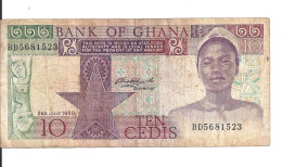 GHANA 10 CEDIS 1980 VF P 20 B - Ghana