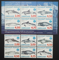 1998 Grönland; Serie Wale (III) In Beiden Papiersorten, **/MNH, ME 16,- - Sonstige & Ohne Zuordnung