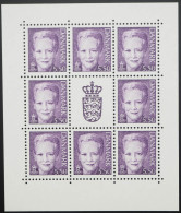 2000 Dänemark; Kleinbogen Margrethe II, Postfrisch/MNH, MiNr. 1245 Klb., ME 17,- - Sonstige & Ohne Zuordnung