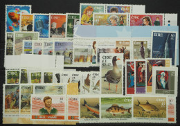 2001 Irland; Jg. Mit MH, Zd.-Bögen Etc., MiNr. 1351/60 Fehlen, **/MNH, ME 183,- - Altri & Non Classificati