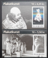 2003 Dänemark; Markenheftchen Plakatkunst **/MNH, MiNr. 1341/42 MH, ME 32 - Sonstige & Ohne Zuordnung