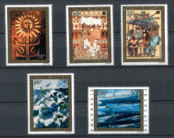 RC 26616 POLYNÉSIE COTE 110€ PA N° 77 / 81 ARTISTES EN POLYNESIE (SÉRIE IV ) NEUF ** MNH TB - Unused Stamps