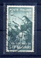 1937 REGNO Italia N.434 USATO Uomini Illustri, 2,55 Lire + 2 Lire Verde Grigio - Oblitérés