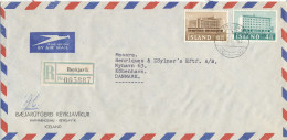 Iceland Registered Air Mail Cover Sent To Denmark Reykjavik 1963 - Luchtpost