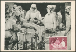 Carte-Maximum (CM) - Ecole D'infirmières (Tableau D'Allard Olivier) N°1038 / Croix-rouge. - 1951-1960