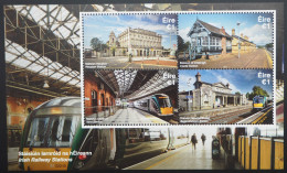 2017 Irland; Block Bahnhöfe In Irland, Postfrisch/MNH, Bl. 104 - Autres & Non Classés