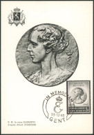 Carte-Maximum (CM) - Deuil De S.M. Reine Elisabeth N°1359 - 1961-1970