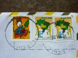 2005/2008   3 Stamps On A Letter Used - Usados