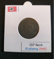 Pièce De 10 Reichspfennig De 1940J (Hambourg) - 10 Reichspfennig