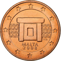 Malte, 5 Euro Cent, 2008, Paris, Cuivre Plaqué Acier, SPL, KM:127 - Malta