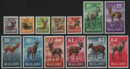 Malawi 1971 - Mi-Nr. 148-160 ** - MNH - Wildtiere / Wild Animals (II) - Malawi (1964-...)