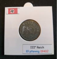 Pièce De 10 Reichspfennig De 1940J (Hambourg) - 10 Reichspfennig