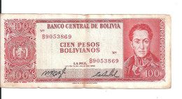 BOLIVIE 100 PESOS L.1962 VF P 163 - Bolivien