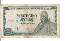 GUINEE 25 SYLIS 1980 VF P 24 - Guinée