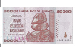 ZIMBABWE 5 BILLION 2008 UNC P 84 - Zimbabwe