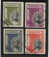 ZANZIBAR 1936 SILVER JUBILEE OF SULTAN SET SG 323/326 FINE USED Cat £11 - Zanzibar (...-1963)