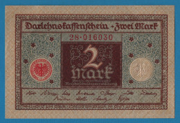 DEUTSCHES REICH LOT 2 X 2 MARK 01.03.1920 # 28.016030 + 31 P# 60 DARLEHENSKASSENSCHEIN - Amministrazione Del Debito