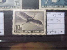 Autriche Osterreich Austria Pa Poste Aerienne 59  Mh Neuf * Plakken Perfect Parfait Etat Perfect Oiseaux Vogels Birds - Unused Stamps