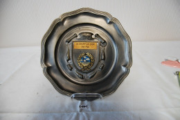 C191 Assiette étain - Prix Colombophile - Champion Général - Tins