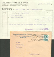 Österreich SALZBURG 1934 Deko Rechnung + VersandUmschlag Fa Hermann Straniak & Co Kerzen- Seifen- U.Margarinefabrik - Autriche