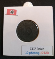 Pièce De 10 Reichspfennig De 1942D (Munich) - 10 Reichspfennig