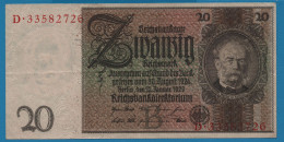 DEUTSCHES REICH  20 MARK 22.01.1929 LETTER B # D.33582726  P# 181a Werner Von Siemens - 20 Mark