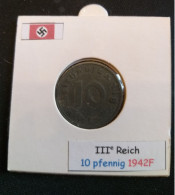 Pièce De 10 Reichspfennig De 1942F (Stuttgard) - 10 Reichspfennig