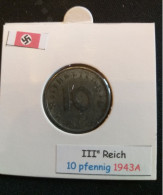 Pièce De 10 Reichspfennig De 1943A (Berlin) - 10 Reichspfennig