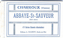 86 - Vienne - CHARROUX - ABBAYE St SAUVEUR - Carnet De 11 Cartes Complet - Charroux