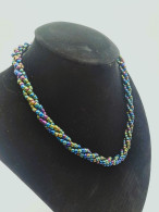 BIJOUX - Collier En Perles Multicolores Avec Différents Reflets - Bijoux Fantaisie - Colliers/Chaînes