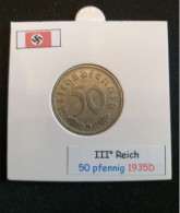 Pièce De 50 Reichspfennig De 1935D (Munich) - 50 Reichspfennig