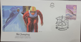 EL)1991 HUNGARY, WINTER OLYMPICS, ALBERTVILLE, FRANCE, JUMPING 20FT, FDC - FDC