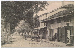 Cpa..47..TOURNON..LOT ET GARONNE..ROUTE DE CAHORS..ATTELAGE DE BOEUFS..BARRIQUES.. - Tournon D'Agenais