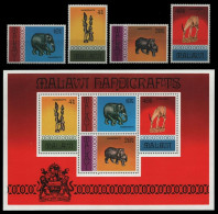 Malawi 1977 - Mi-Nr. 277-280 & Block 47 ** - MNH - Kunsthandwerk - Malawi (1964-...)