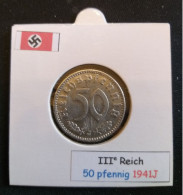 Pièce De 50 Reichspfennig De 1941J (Hambourg) RARE - 50 Reichspfennig