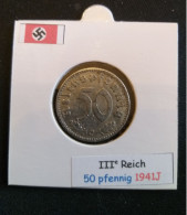 Pièce De 50 Reichspfennig De 1941J (Hambourg) RARE - 50 Reichspfennig