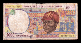 Central African St. - Estados De África Central Camerun 5000 Francs 2002 Pick 204Eg Bc F - Zentralafrikanische Staaten