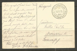 GERMANY. 1915. WW1. POSTCARD USED GROSSEN HAUPTQUARTIERS. CHARLEVILLE PICTURE SIDE. - Feldpost (franchise)