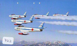 TELECARTE JAPON * MILITAIRY AVION  (722)  Flugzeuge * Airplane * Aeroplano * PHONECARD JAPAN * ARMEE * LEGER VLIEGTUIG - Esercito