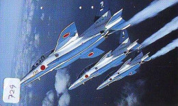 TELECARTE JAPON * MILITAIRY AVION  (729)  Flugzeuge * Airplane * Aeroplano * PHONECARD JAPAN * ARMEE * LEGER VLIEGTUIG - Armada