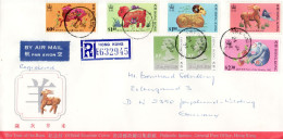 HONG KONG 1992  AIRMAIL R -  LETTER SENT  TO JARPLUND-WEDING - Storia Postale