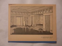 PLANCHE (16,5 X 20,5 Cm) - M. HENRI-MARCEL MAGNE : Projet De Salle De Bains - Architecture