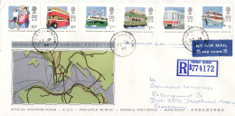 HONG KONG 1992  AIRMAIL R -  LETTER SENT  TO JARPLUND-WEDING - Covers & Documents