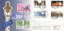 HONG KONG 1992  AIRMAIL R -  LETTER SENT  TO JARPLUND-WEDING - Storia Postale