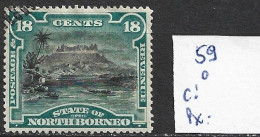 BORNEO DU NORD 59 Oblitéré ( Annulé ) Côte 3 € - North Borneo (...-1963)