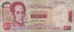 Venezuela : 1000 Bolívares 1991 (mauvais état) - Venezuela