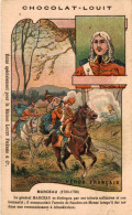 CHROMO CHOCOLAT LOUIT HEROS FRANCAIS MARCEAU (1769-1796) GENERAL TUE LORS D'UNE RECONNAISSANCE A ALTENKIRCHEN - Louit