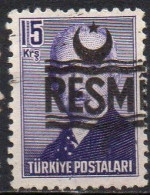 TURQUIE N° Serv 21 O Y&T 1952 15k Violet - Official Stamps