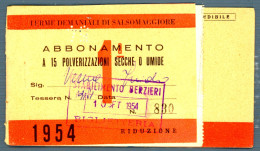 °°° Varie N. 3252 Terme Demaniali Di Salsomaggiore Abbonamento Blocchetto Con 3 Biglietti Rimasti °°° - Tickets D'entrée